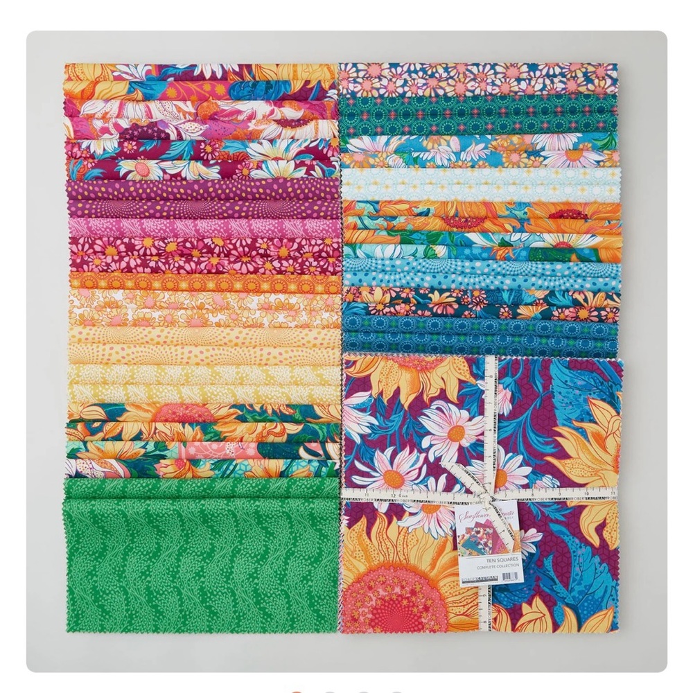 Sunflower Sonata Layer Cake 10” squares by Robert Kaufman fabrics